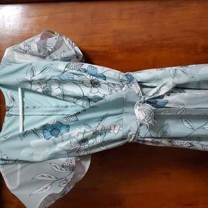 Aqua blue flora dress